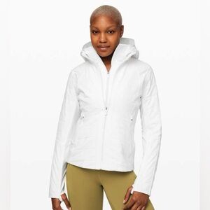NWT Lululemon Another Mile Jacket White Women's White Hooded Jacket Size 6